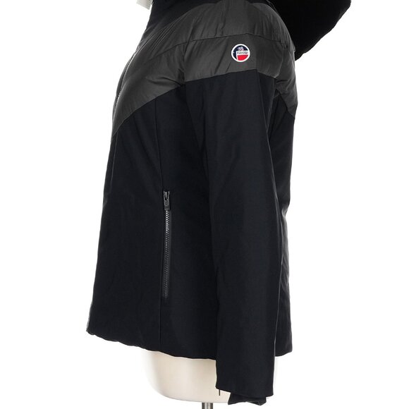 Fusalp Black Quilted Faux Fur Hooded Jacket NWT Size: FR 42 Style Anne - Picture 9 of 16